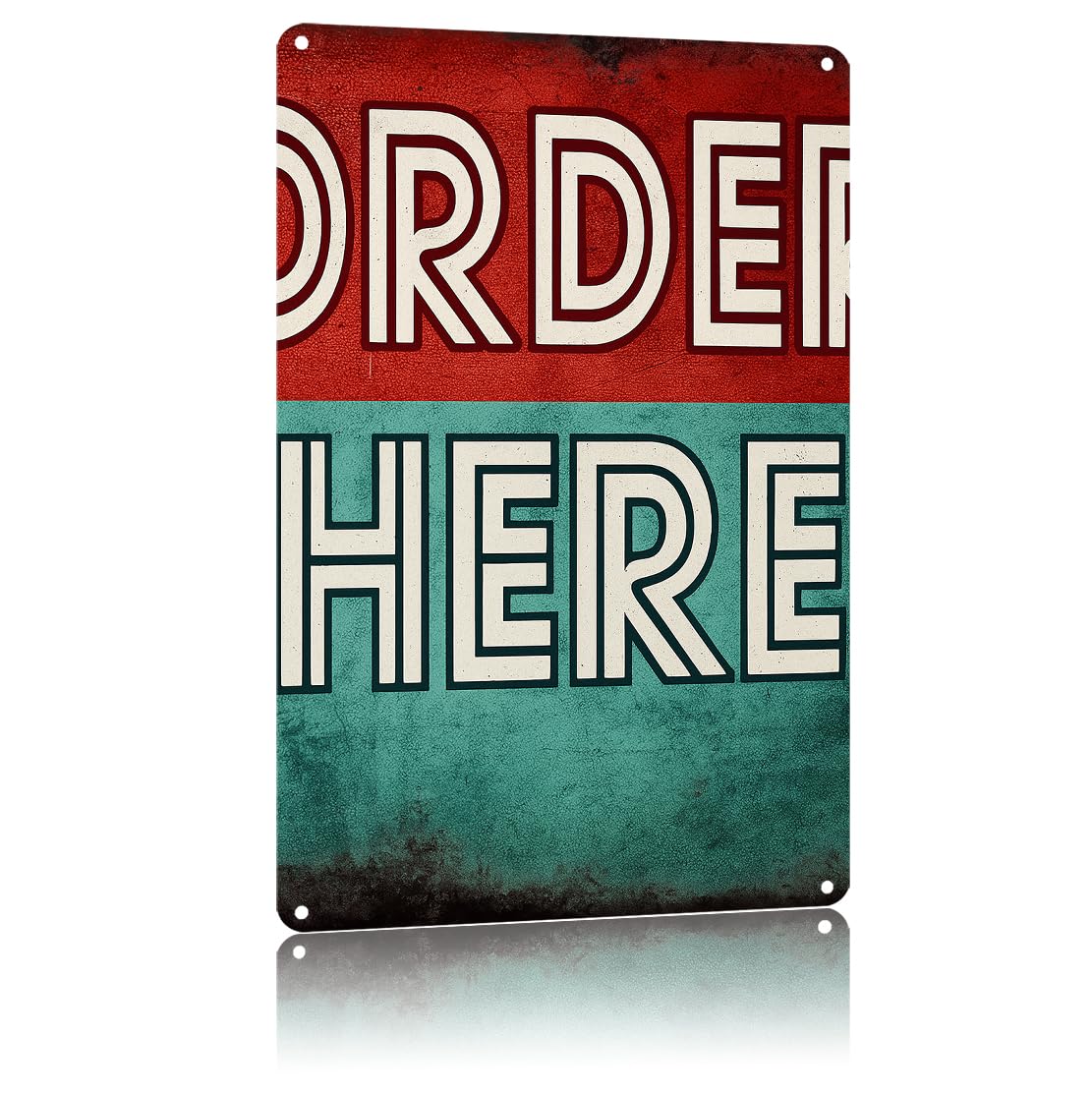 KWQDOZF Funny Metal Signs Posters ORDER HERE Sign Wall Art for Yard Outdoor Lawn Garden Home Decor 8X12inch