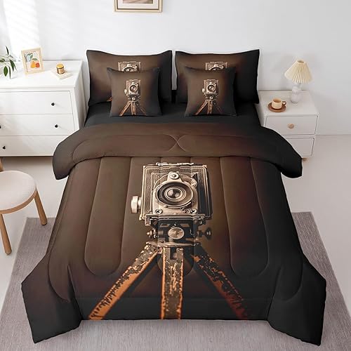 Miniatura 23 de Piano Music 7pcs Comforter King,Musical Notes Bedding Set Kids Girls Boys Teens Room Decor,Retro Graffiti Grey Gold Music Lover Bed in a Multi