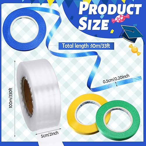 Miniatura 7 de Glenmal Kit de fabricación de caramelos de graduación Lei bolsas de plástico para fiesta, incluye tubo de polietileno de 2 pulgadas x 110 yardas, 3