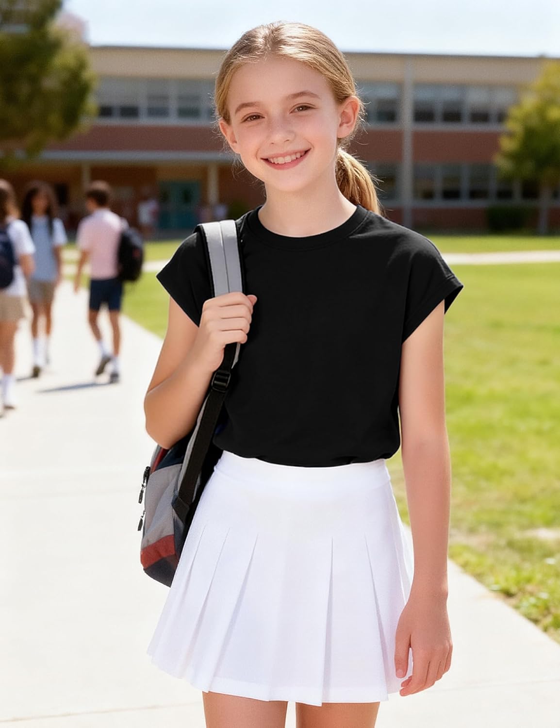 KEREDA Girls Short Sleeve Shirts Summer T-Shirts Tees Tops Cap Sleeve Girls Casual Clothes Blouses 5-14 Years - Image 7