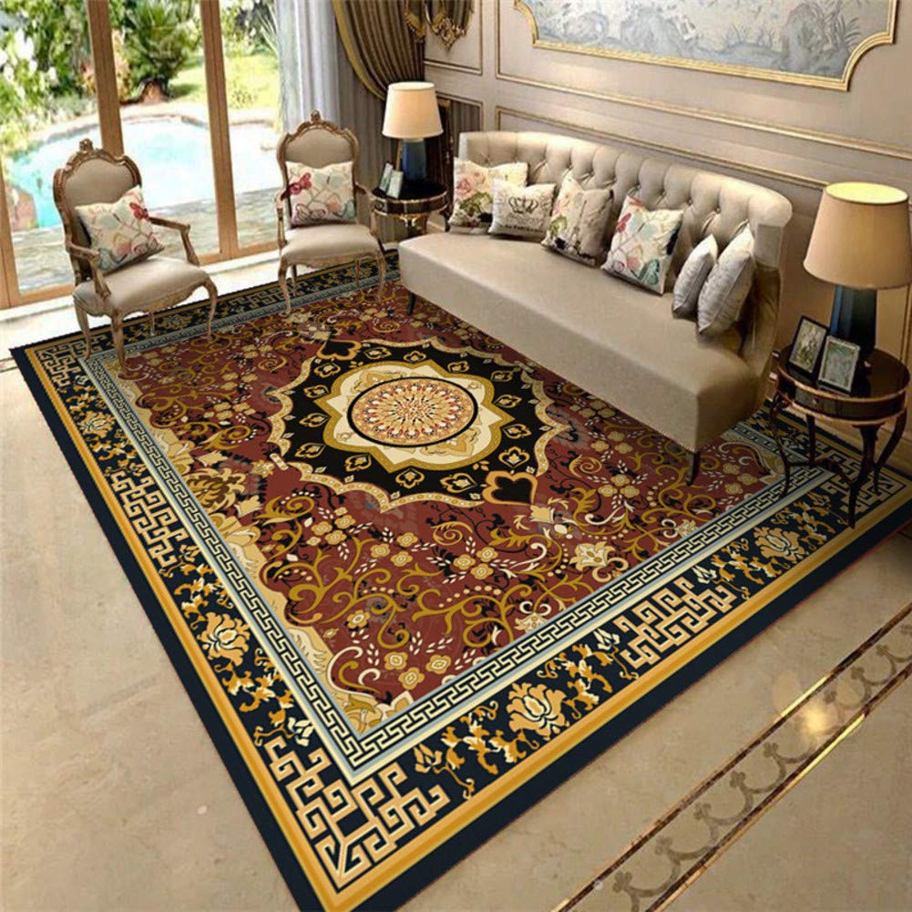 Tapis traditionnel style persan pour réchauffer une chambre de style vintage