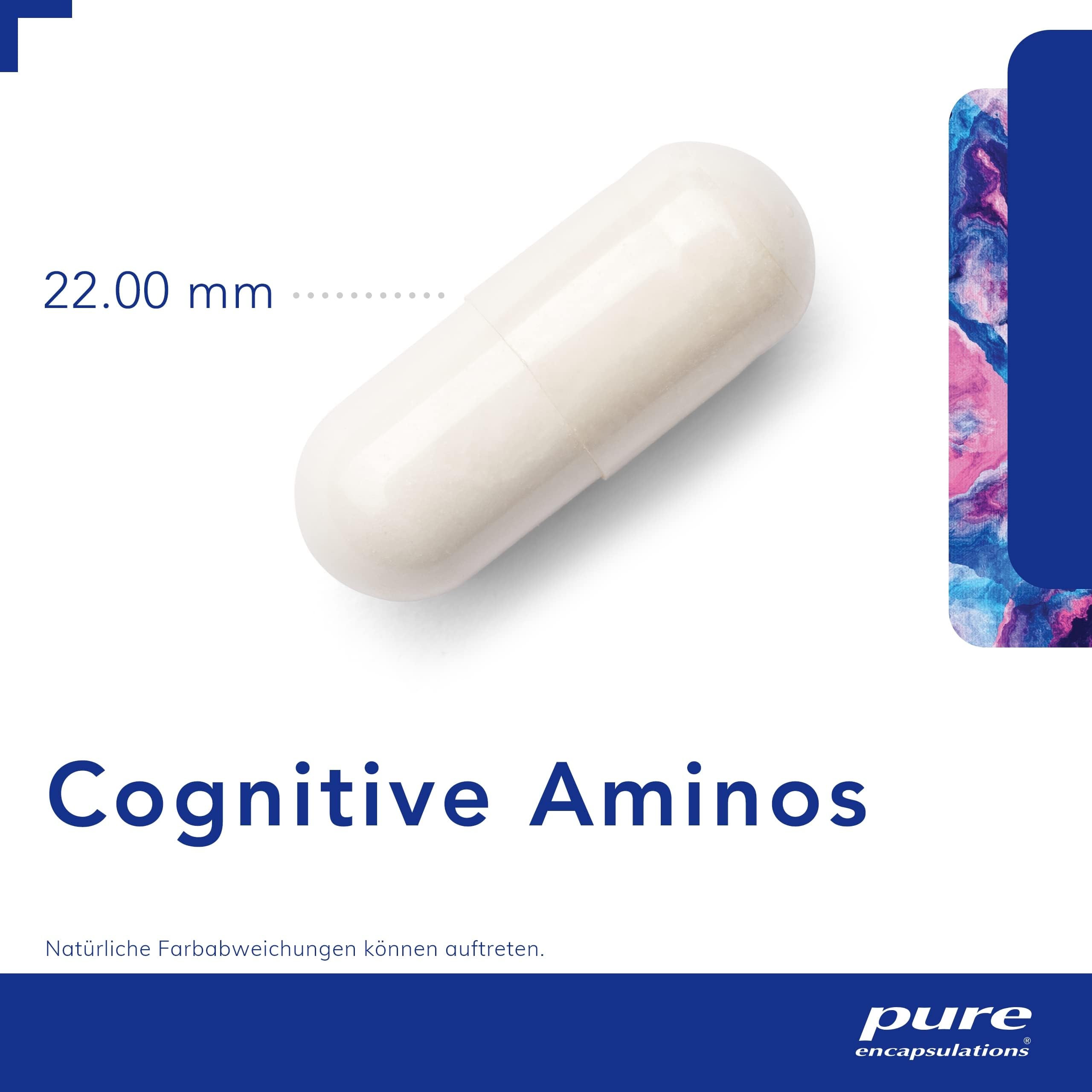 Pure Encapsulations - Cognitive Aminos - Aminosäuren - Mit Phenylalanin, Carnitin, Taurin, Tyrosin und Tryptophan - 60 Kapseln
