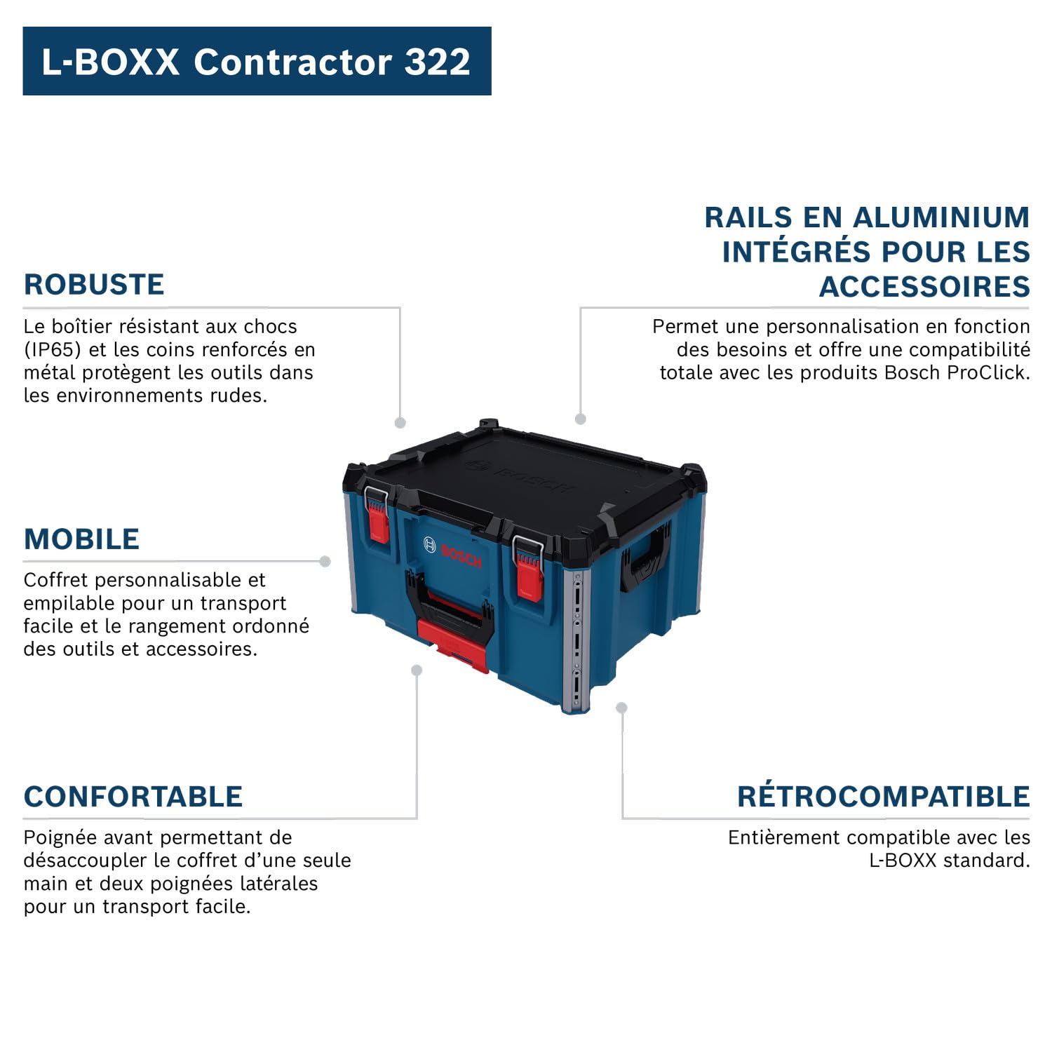 Bosch Professional L-BOXX Contractor 322 (avec bac ouvert)
