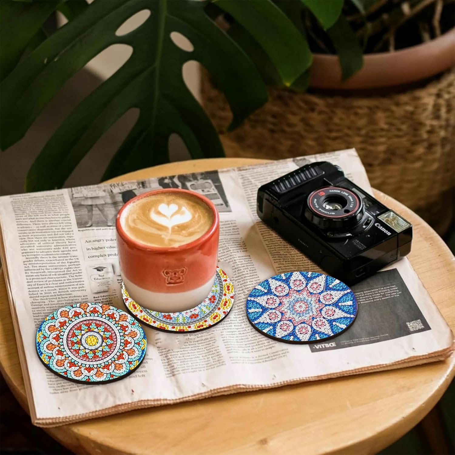 CRZMODE 8 Pcs Diamond Art Coasters Kits, Mandala Diamond Painting Coasters image 2