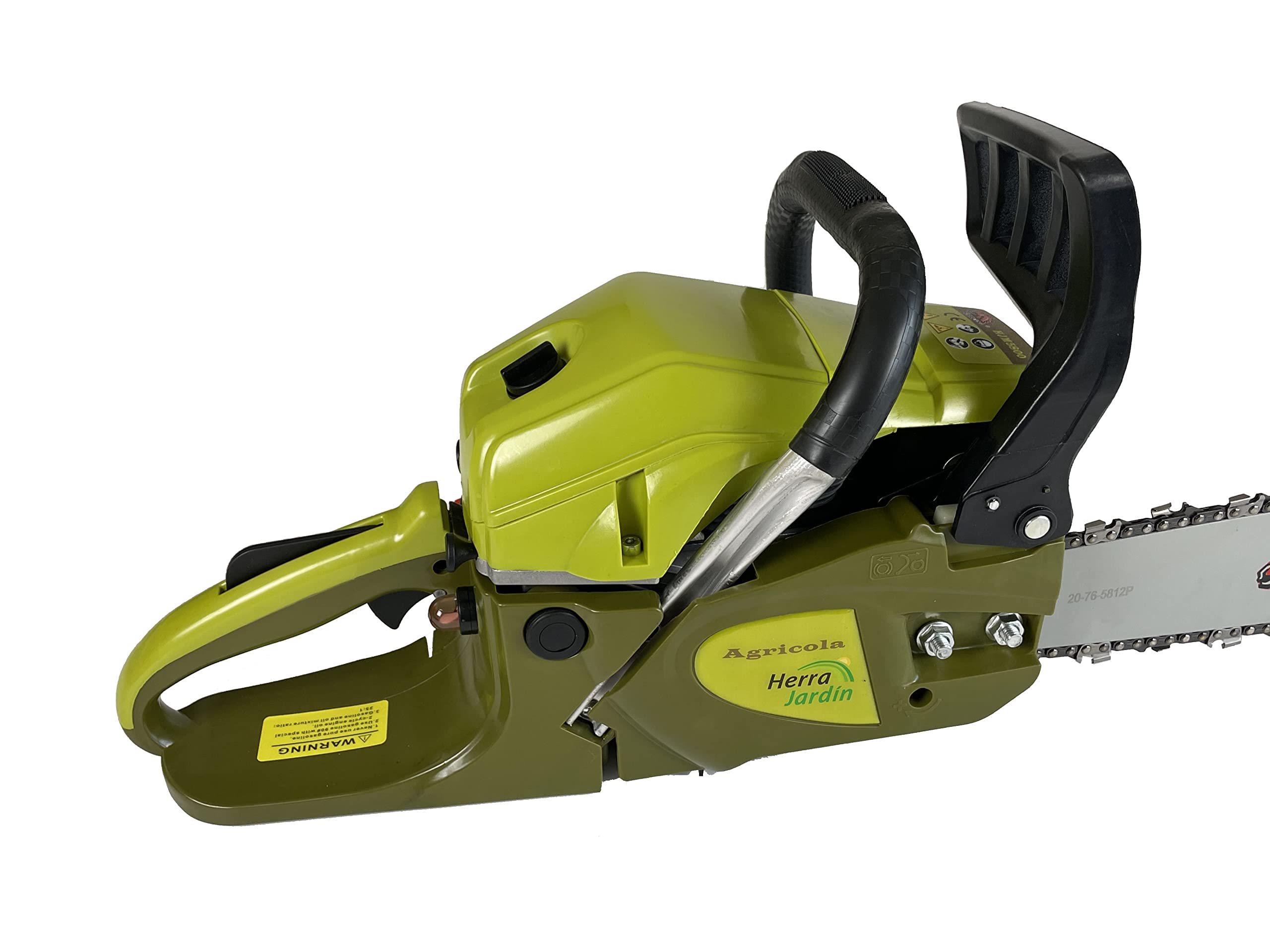 BRACOG Motosierra Gasolina Profesional Amazona (58 cc, Espadín 50cm). Motosierra Anti-vibración con Cadena 20" Motor de 2 Tiempos, 3.2 cv. Motosierra de Alto Rendimiento Arranque Easy-Start