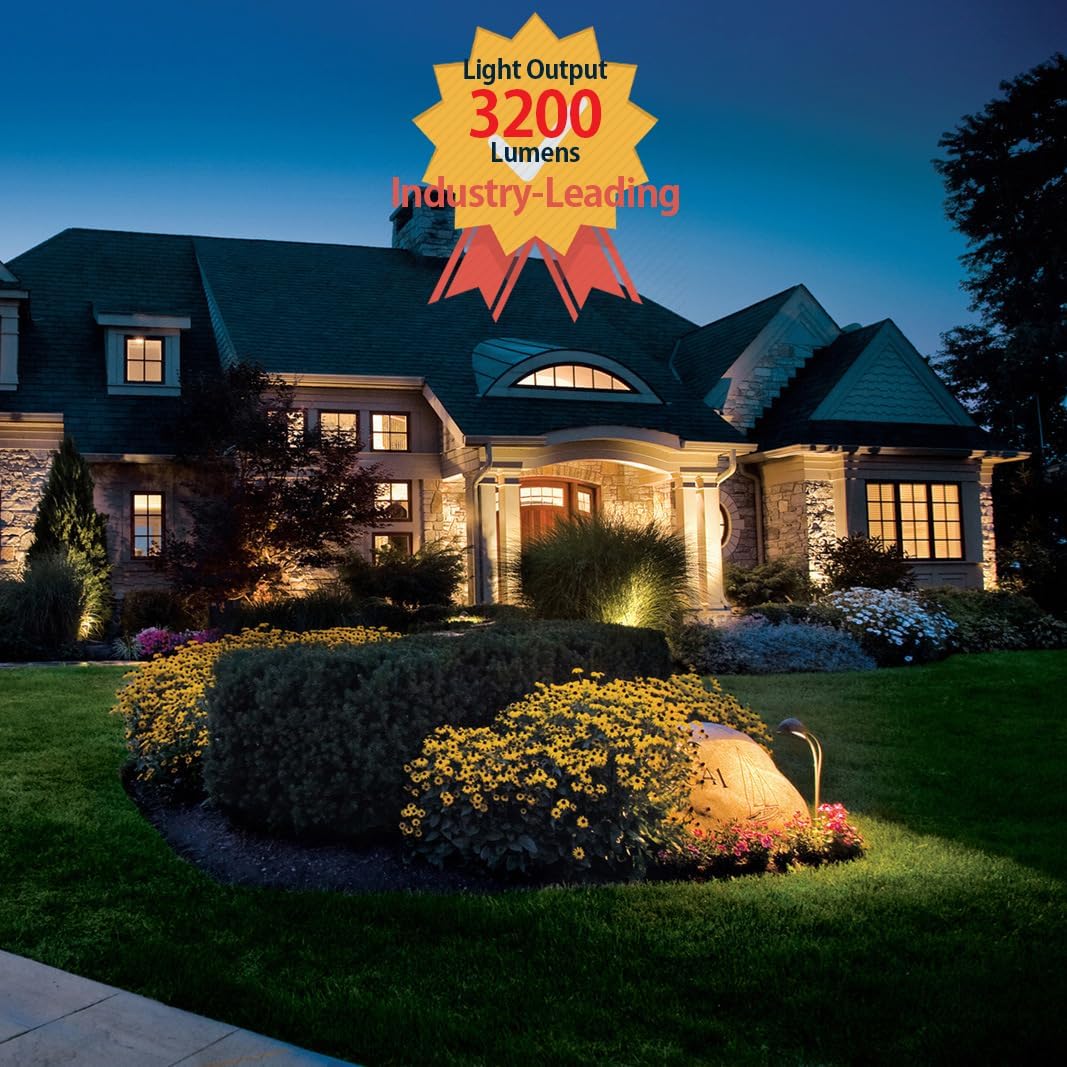 Explux 300 Watt Equivalent PAR38 LED Flood Light Bulbs, Ultra Bright 3200 Lumens, Dimmable, Full-Glass Outdoor Waterproof & Anti-Ageing, 3000K Bright White Spotlight, 4-Pack
