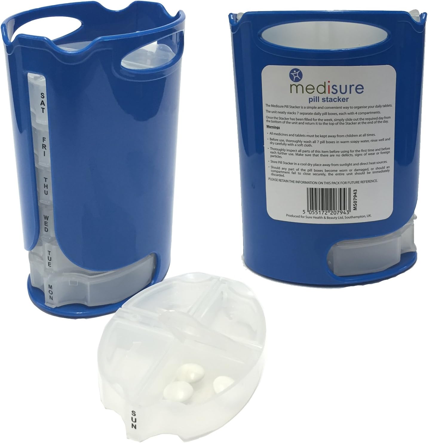 Medisure Healthcare Medication Pill Tablet Weekly Organiser Tower ...