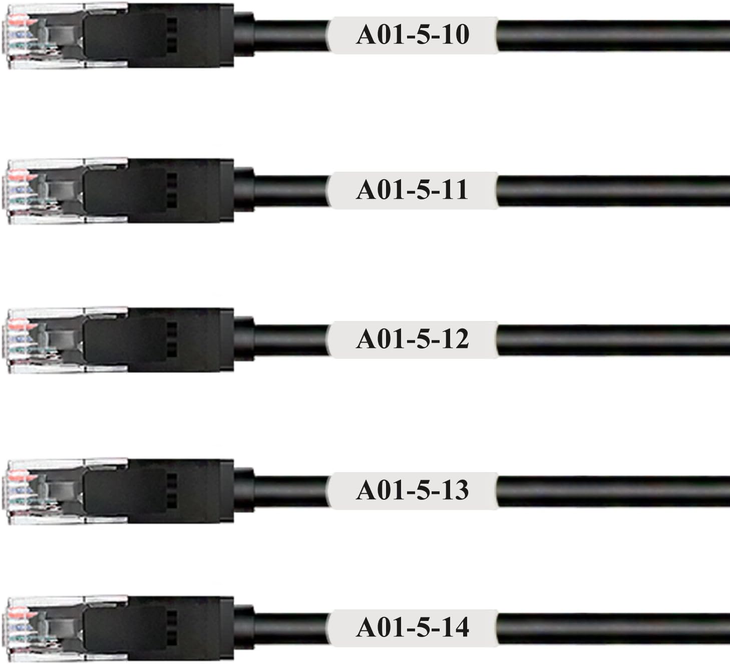 MR-Label Self-Laminating Wrap Around Cable Labels €“ Letter Sheet Laser Printer Only €“ for Wire Marking Identification 25 Sheets (800 Labels) White