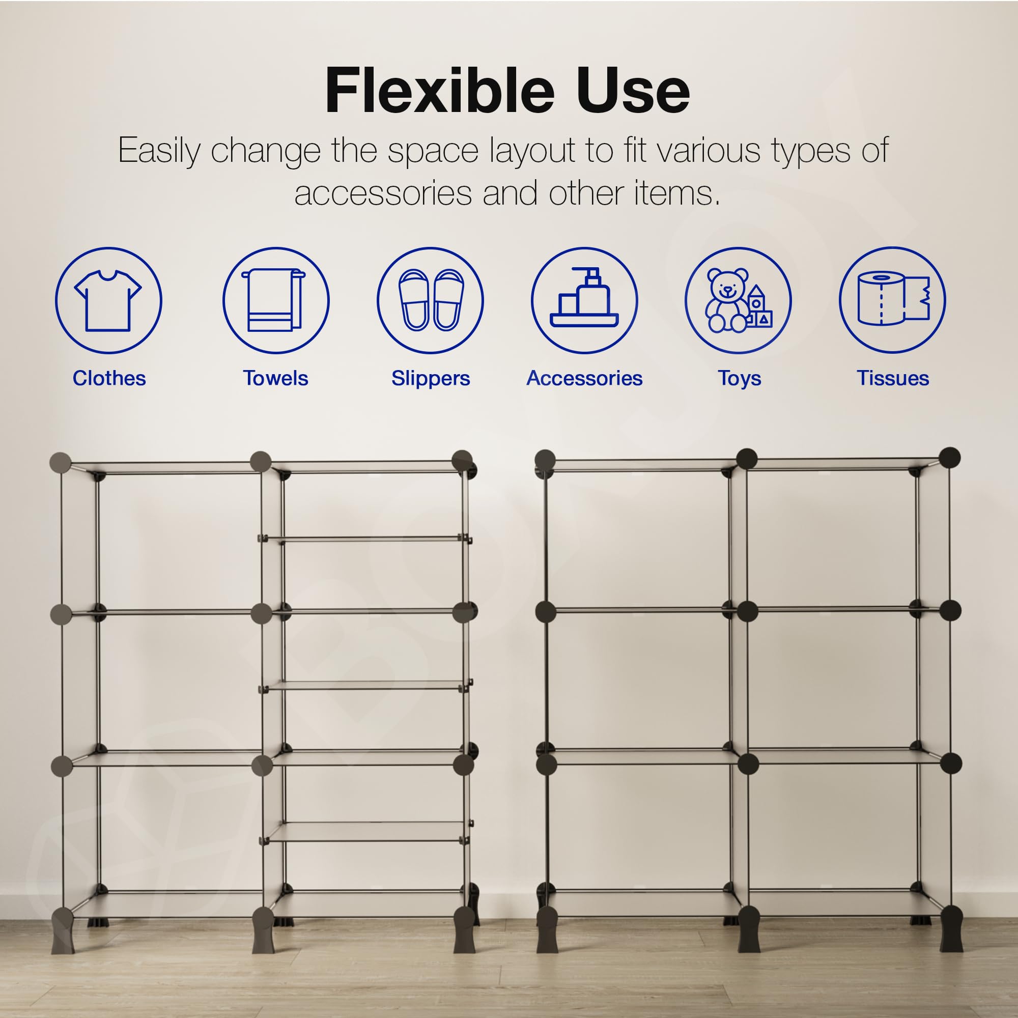 BOXJOY 9 Shelf Plastic Book Shelf Organiser with White Translucent Panels and Bottom Stand Bookshelf Organizer Cabinet Rack for Bedroom Living Room Study Storage Showcase Display for Home 2