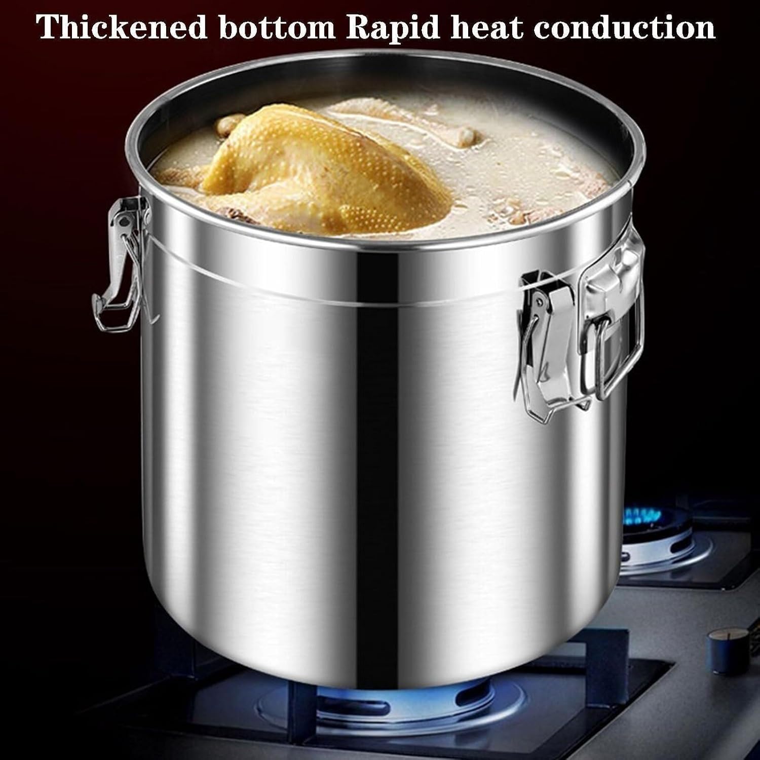 Contenitore ermetico in acciaio inossidabile 304 per caffè, farina e riso | Chiusura ermetica, contenitore in metallo, ampia apertura facile da raccogliere, contenitore da cucina resistente