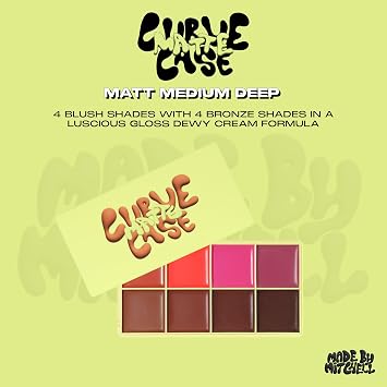 Made by Mitchell | Curve Case Matte Cream Blusher Palette | Medium Deep