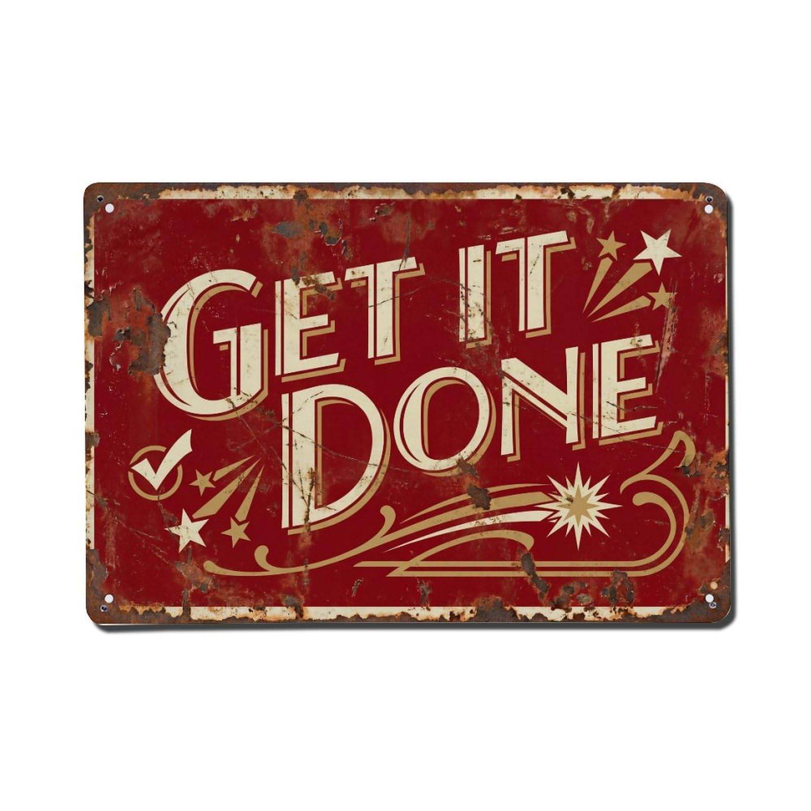 Complete Office Retro Motivational Slogans Metal Tin Sign Plaque Wall Decor for Cafe, Club Bar, Office, Home Garden Metal Poster 8x12Inch
