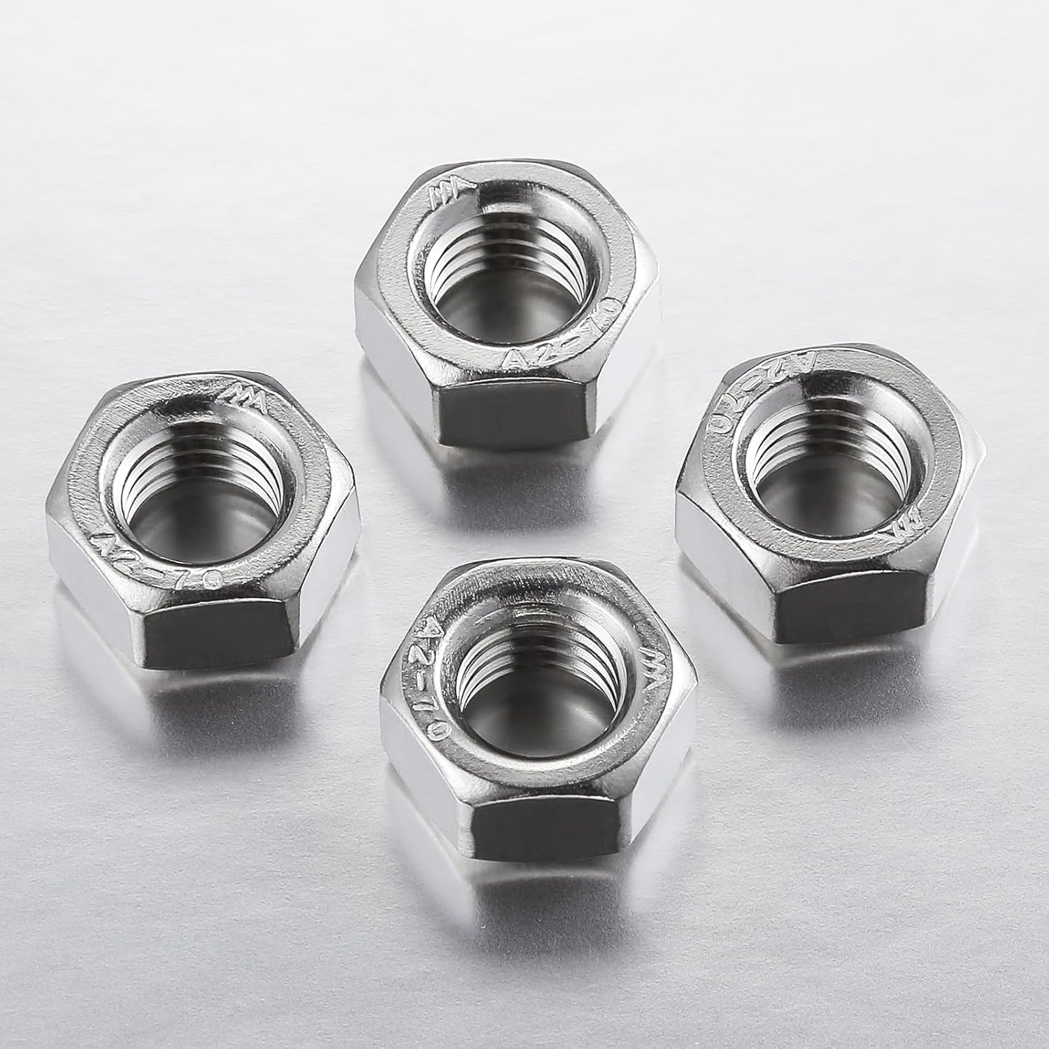 Wensilon 1/2-13 304 Stainless Steel Hex-Nuts (200pcs)