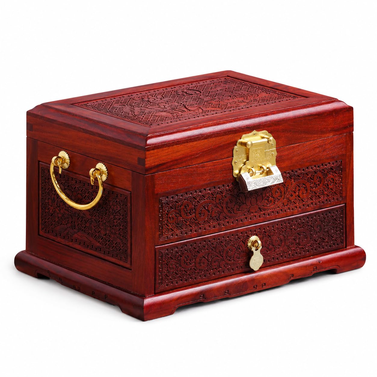Wooden Jewelry Box Organizador para Anillos, Collares y Regalos