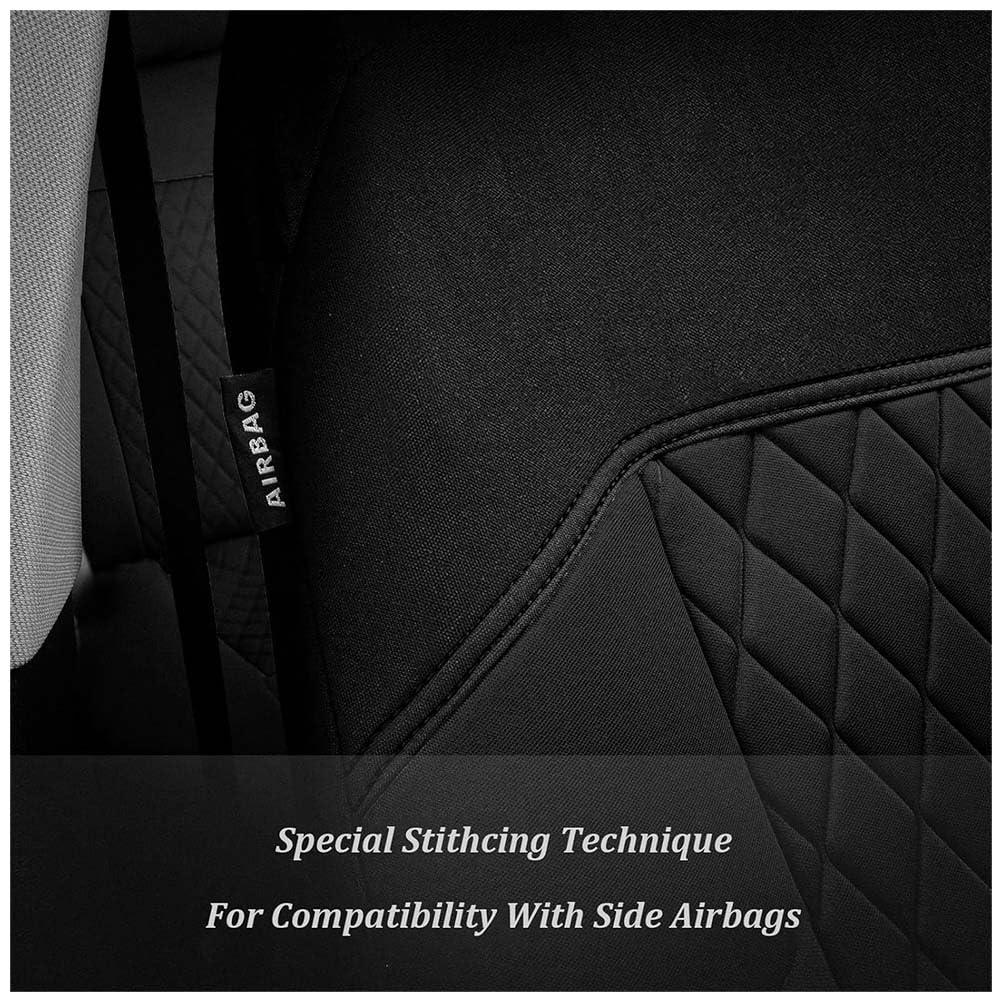 Fundas Asientos Coche para Opel Corsa 2010-2026,Transpirable Antideslizante Cubreasientos De Tela Protectores, Accesorios Coches Interior,A/Black-2Seat
