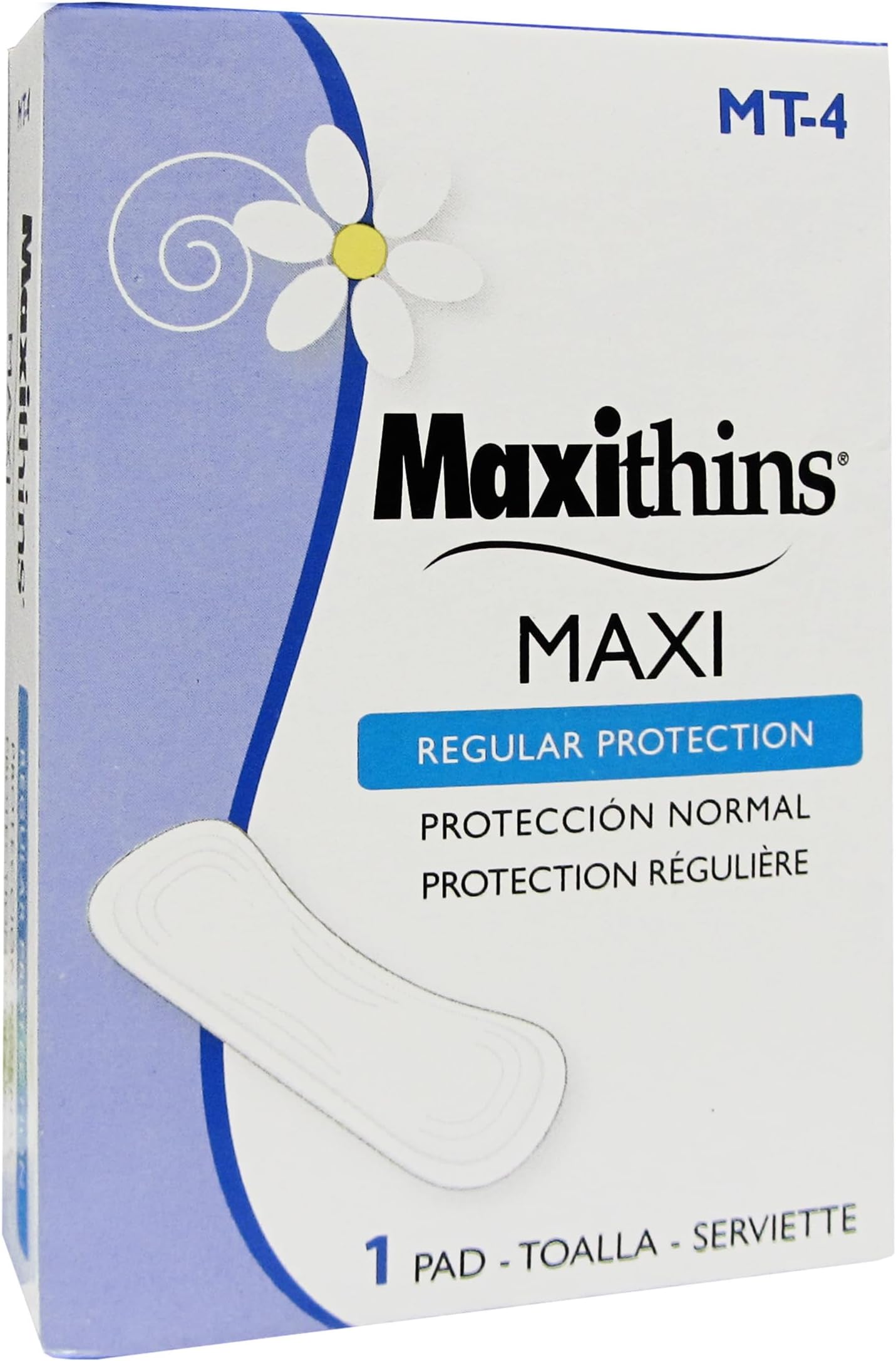 - Maxithins Vended Sanitary Napkins #4, Maxi, 250 Individually Boxed Napkins/carton