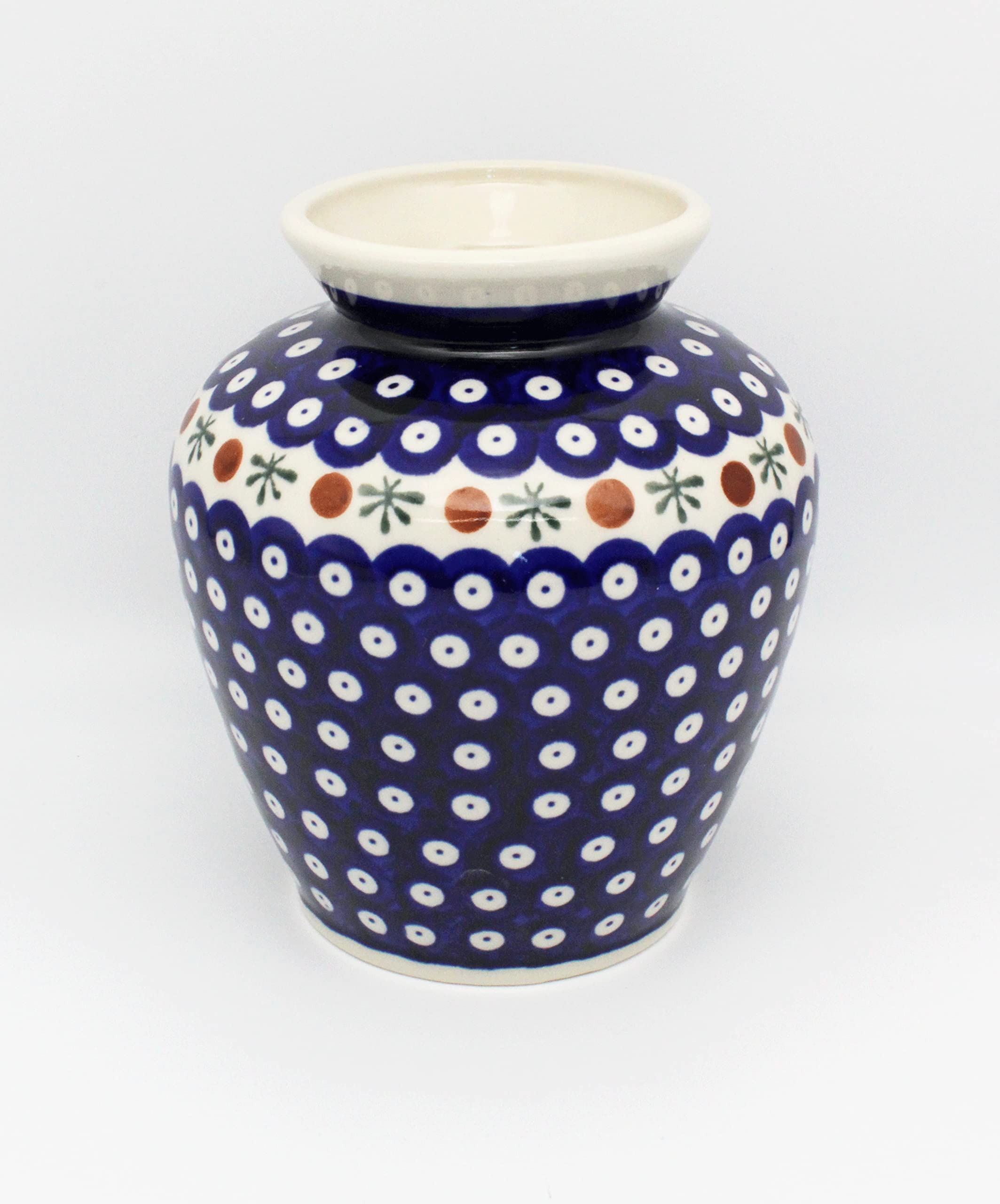 Shepherd Cooper Ceramics Blue And White Polish Pottery Vase (17Cm) Catherine Pattern