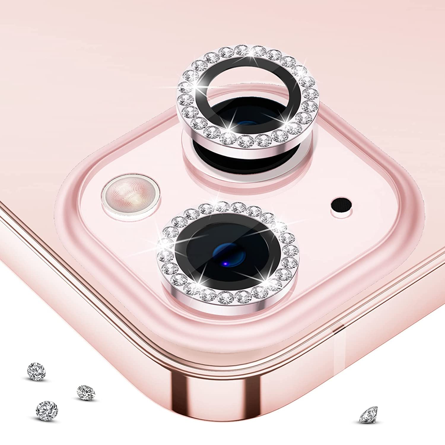 Voski Ultra Thin Diamond Stone Aluminum Alloy Camera Lens Protector for iPhone 13,iPhone 13 Mini Metal Diamond Ring Camera Glass for iPhone 13,iPhone 13 Mini -Pink (B0B24JQRHM) Amazon Price History, Amazon Price Tracker
