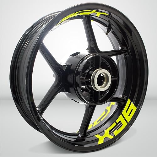 Miniatura 10 de Pegatina para llanta interior de motocicleta Yamaha XJ6, Amarillo brillante