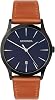Sekonda Mens Analogue Quartz Watch with Blue Dial and Brown Leather Strap 1514