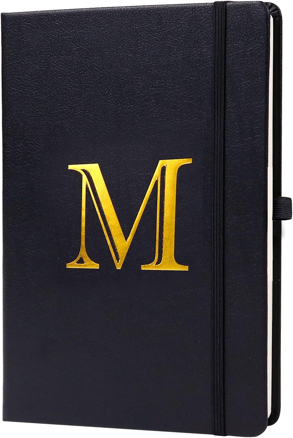 Business Notebook for Men Women, A5 Journal Notebook with A-Z , Dual-Sided Writing Paper Notebook with Dividers, Travel Journal for Teens, 200 Pages Leather Journal for Writing, Work, Meetings Black,M