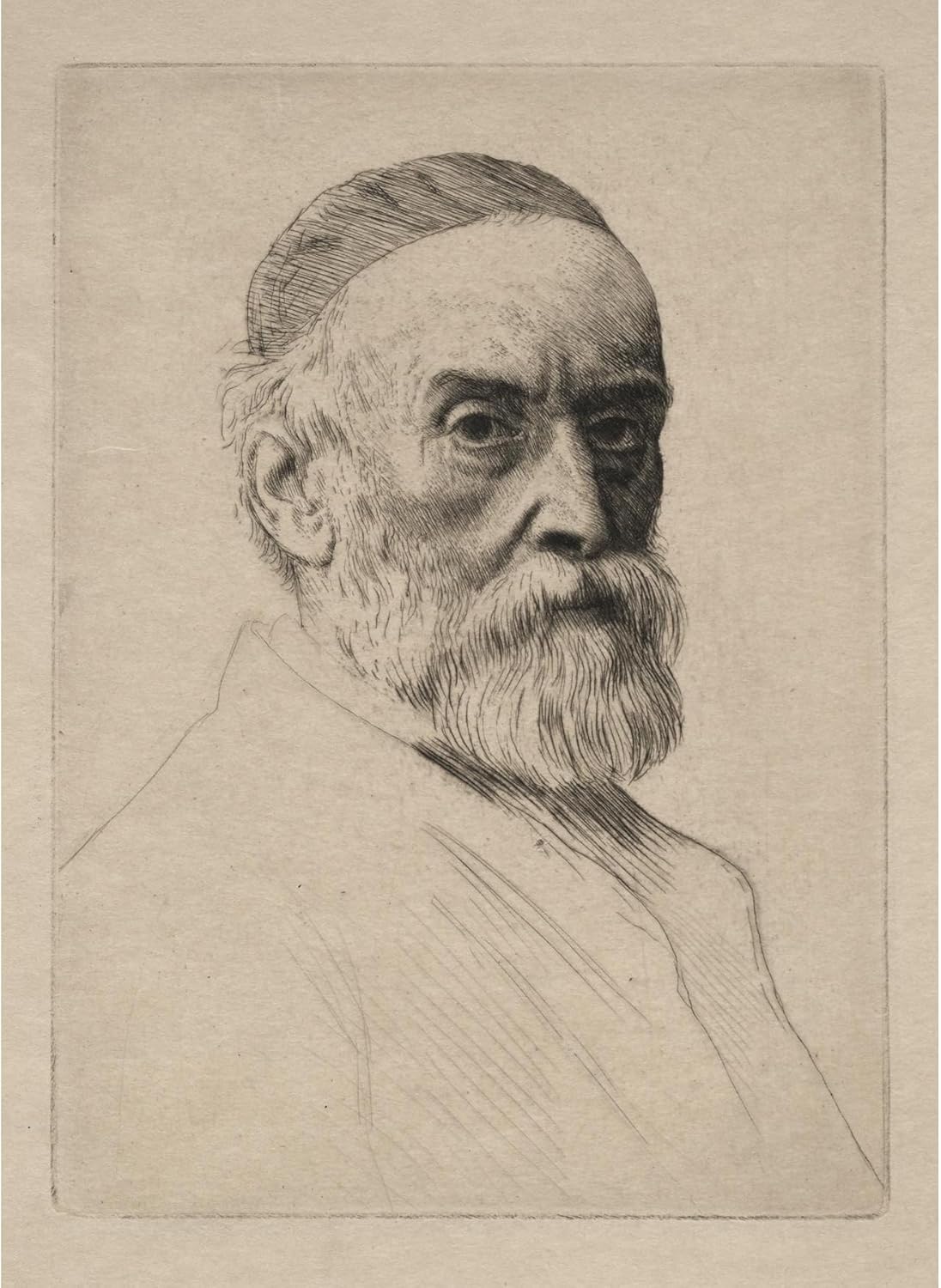 ArtDirect George Frederic Watts (1876) Unframed Art Print Giclee Poster by Alphonse Legros - Ready for Framing with Customization Sizes 7x10, 10x14, 15x20, 24x33, 35x48 and 44x60 inches