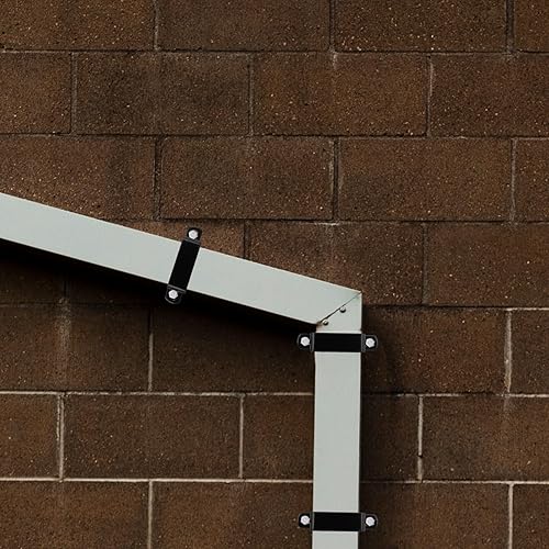 Miniatura 8 de Semetall Abrazadera de tubo cuadrado de 2 x 2 pulgadas, abrazaderas resistentes en forma de U de acero inoxidable, paquete de 8 soportes de tubería