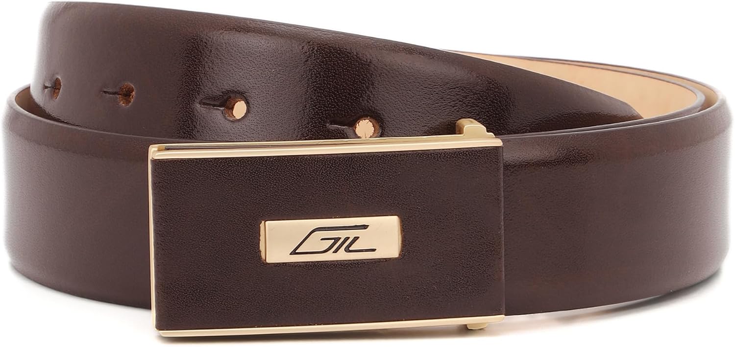 GIL Men's Profile Leather Belt, Wrinkle-free Genuine Leather, Everyday wear 35mm width - Image 2