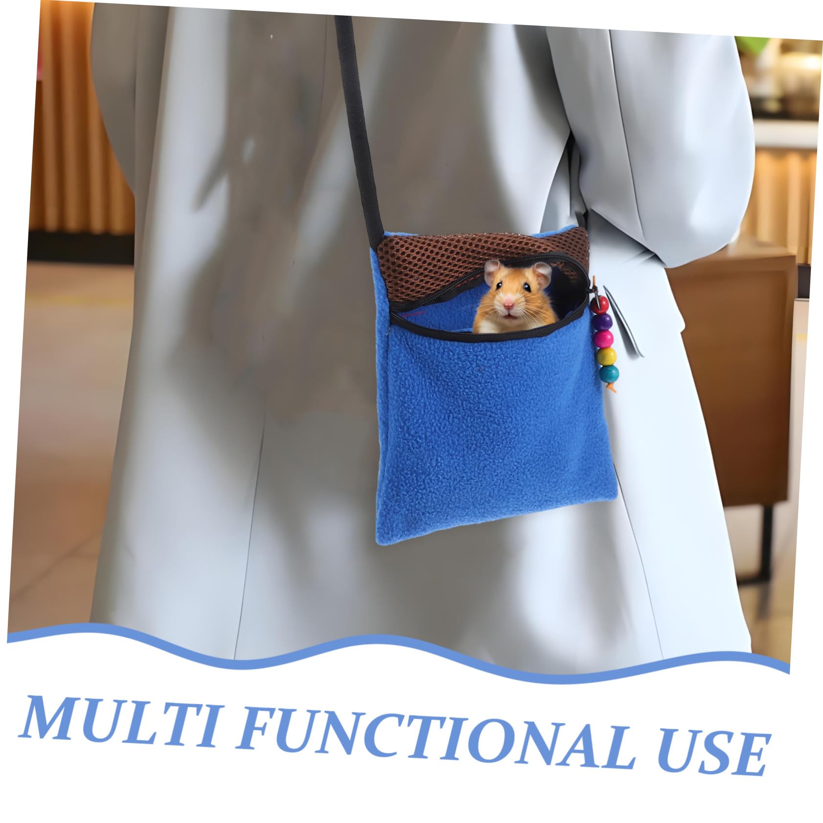 Bolsa Portátil para Transportar Pequeños Roedores y Petauros Saco de Dormir Transpirable para Hámsteres y Otros Animales Pequeños Bolsa Cómoda y Segura con Interior para