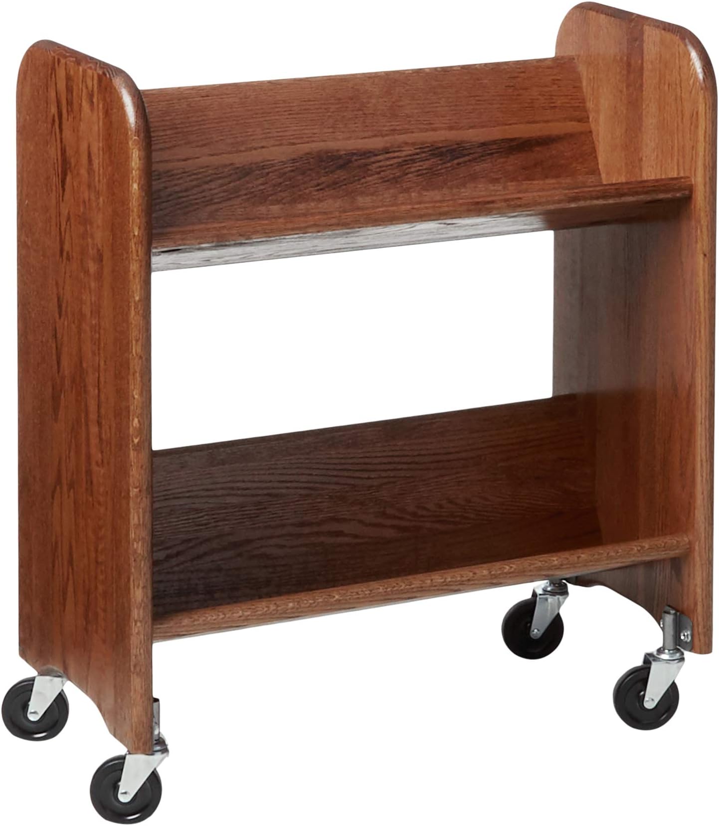Catskill Craftsmen Bookmaster Rack with Tilted Shelves, Walnut Stained Oak Grain
