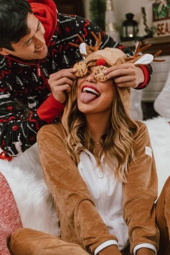 Miniatura 4 de Tipsy Elves Rudolph The Red Nosed Reno Mono - Lindo Mono de Rudolf Marrón Fiesta Animal Mono para la Familia