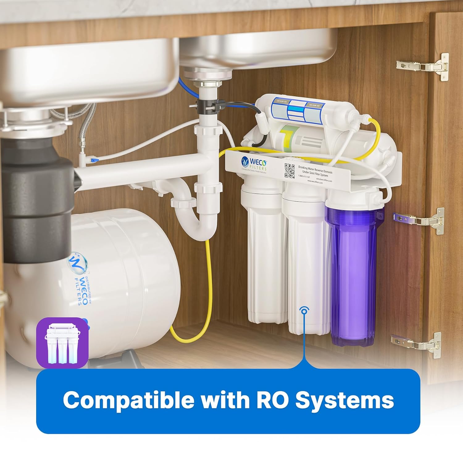 Pressurized RO Water Storage Tank - Total Capacity 4.5 Gal & appx. 2.8 Gal Usable Capacity (ROT-4-W)