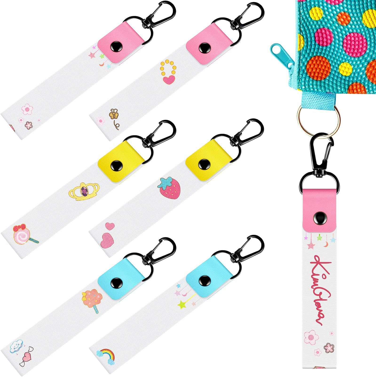 SYOSI Personalized Name Tag Hook, 6 Pieces Kids ID Tag Backpack Name Tag Daycare Tag Backpack Name Tag Water Bottle Tag Backpack Tag