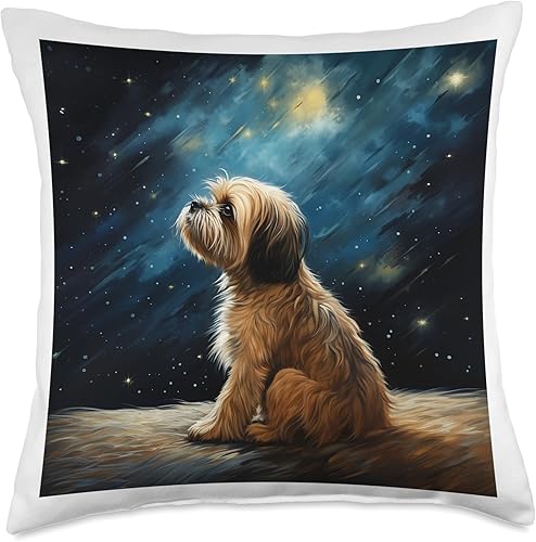 Miniatura 5 de Cute Shih Tzu for Dog Lover Shih Tzu - Almohada para perro con texto en inglés Looking at Space Sky Stars, 16 x 16 pulgadas, multicolor
