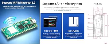 Pico 2W Board with Color-Coded Header Compatible with Raspberry Pi Pico 2 W
