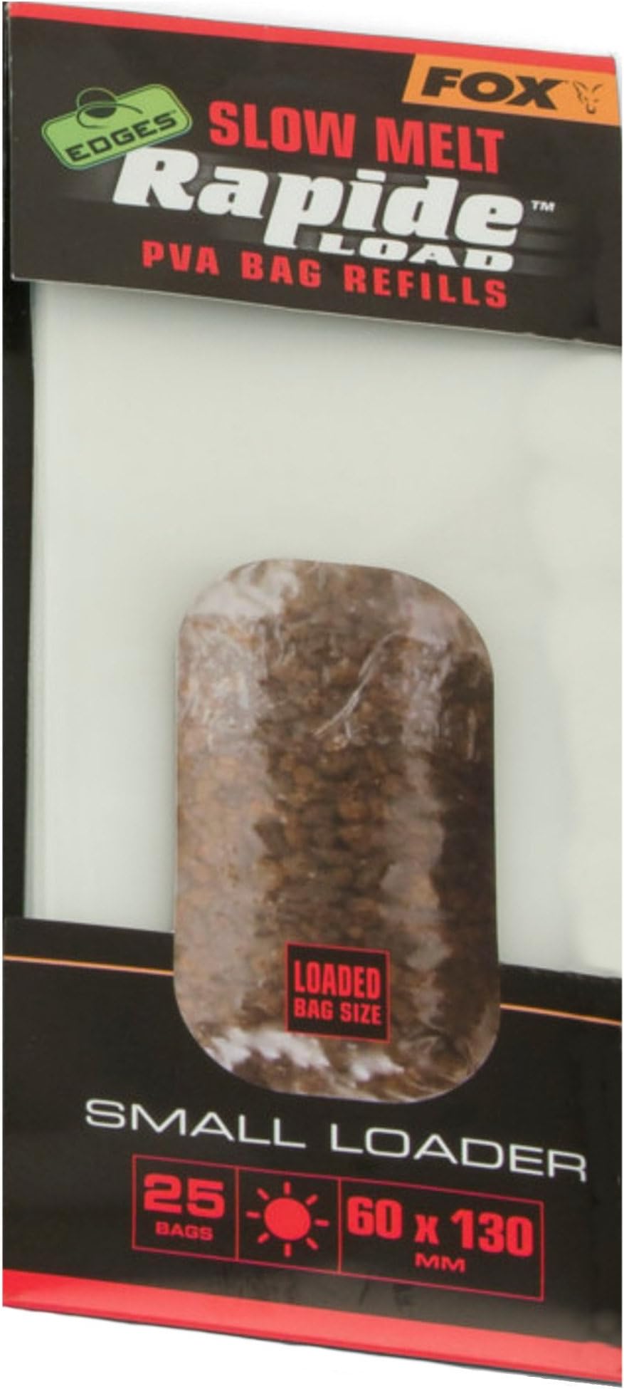 FOX Edges Rapide Refills Slow Melt - PVA Pouch for Feeding, Water Soluble Pouches for Basic Food, Fishing Food Bag