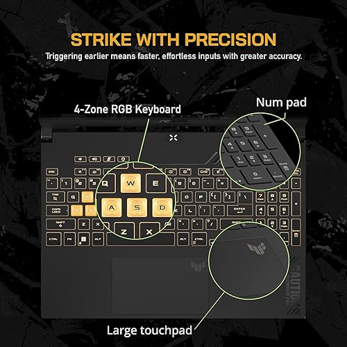 Miniatura 5 de ASUS TUF 15 Laptop para juegos  Pantalla FHD de 15.6 pulgadas de 144 Hz, procesador Intel Core i7-12700H (14 núcleos), NVIDIA GeForce RTX 4070, 64
