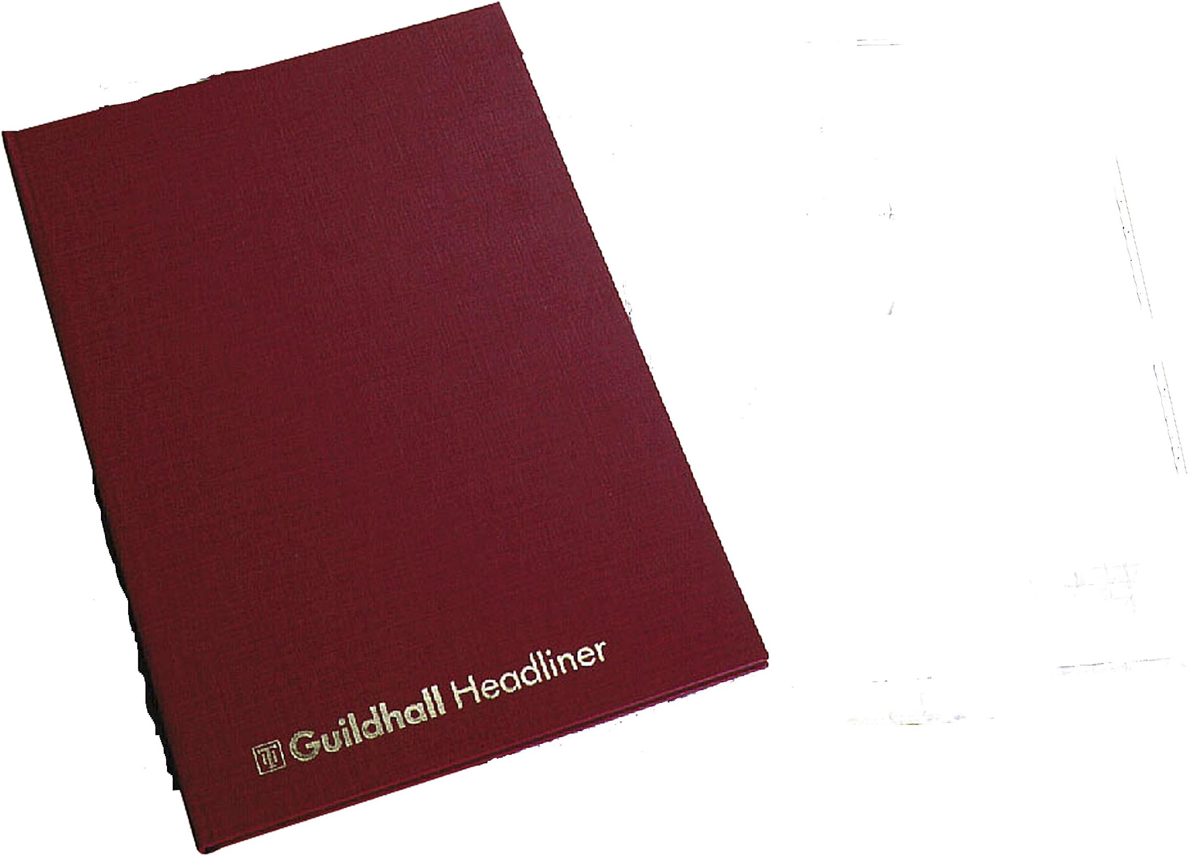Exacompta - Ref 38/14Z - Guildhall - Headliner Case bound Hardback Account Book, 298 x 203mm, 14 Cash Column, 80 Pages, Tamper-Proof, Precision Ruled 95gsm Ledger Paper - Burgundy