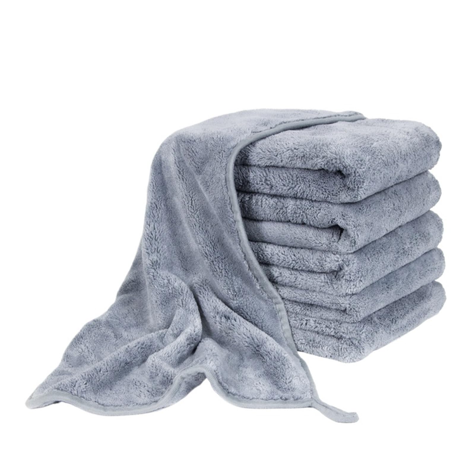 Ręcznik do mycia samochodu z mikrofibry, polar koralowy, obszyty, 600 g/m2, wysoce chłonny, ultramiękki, ręczniki do suszenia samochodu, ściereczka czyszcząca(50X50cm 6pcs)