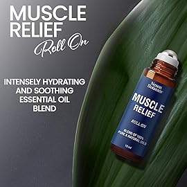 Muscle Relief Essential Oil Roll-On 10 ml - Pure & Natural Prediluted Blend for Sore Muscles, Aches & Recovery - Easy Roller for Athletes & Active Lifestyles - Nexon Botanics