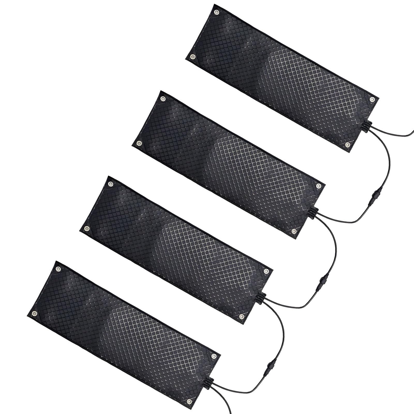 Alfombra Calefactora 4PCS para Evitar Hielo en Escaleras,Entradas y Techos,para Derretir Nieve y Hielo,PVC Alfombras Calefactoras con Textura Antideslizante 4pcs-14 * 118in/36 * 300cm