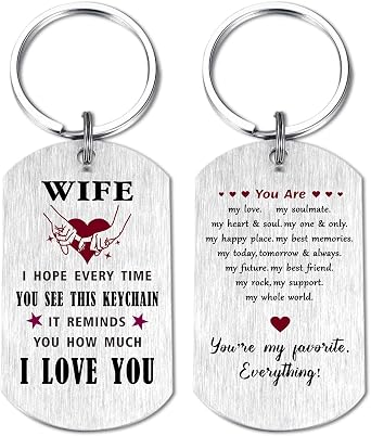 Viayen Wife Gift from Husband, Romantic Gifts for Wife Birthday Just Because Anniversary Valentines Day Keychain