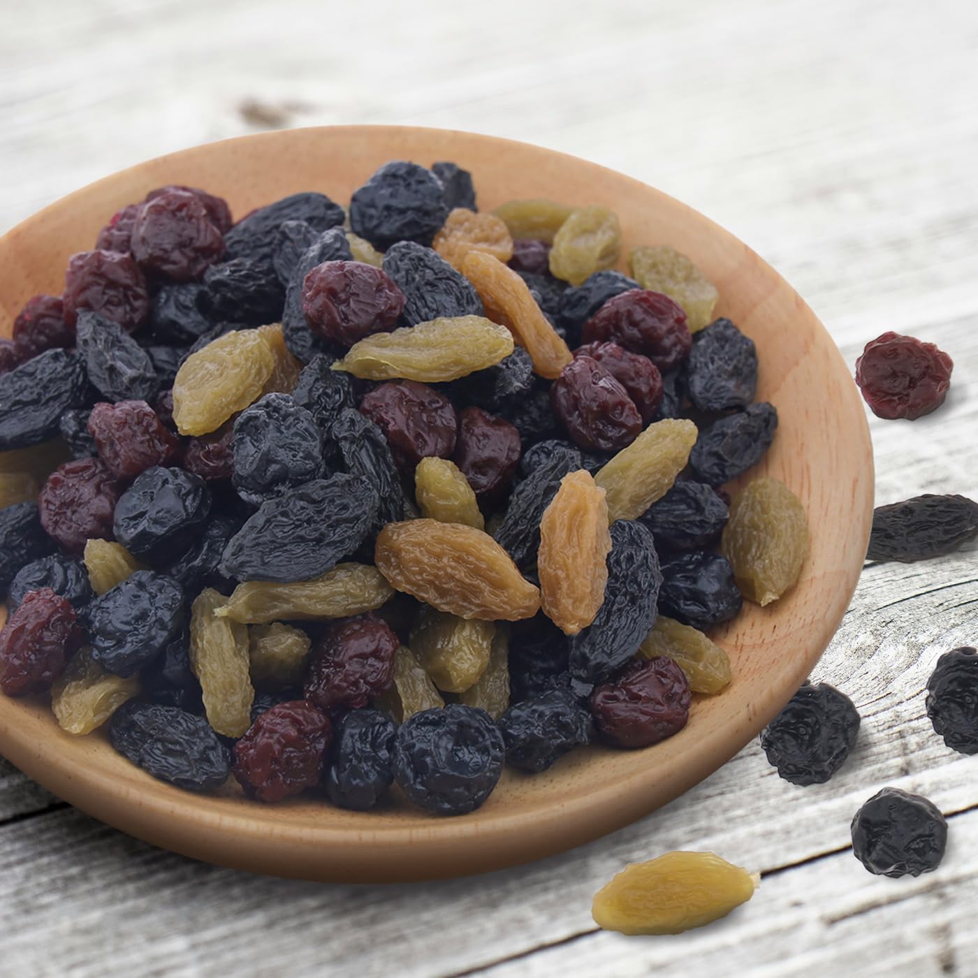 100g Artificial Mixed Dried Fruit,Realistic Dried Fruit Decor Include Raisin,Cranberries, Blackcurrants, Blueberries for Photography Props Decorations