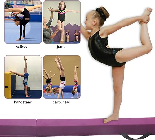 Miniatura 4 de Modern-Depo Viga de equilibrio de gimnasia de 6 pies, 8 pies, 9.5 pies para uso doméstico, terapia física, rehabilitación y entrenamiento de fuerza