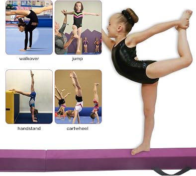 Modern-Depo Gymnastics Balance Beam 9.5Ft for Home Use | Physical Therapy, Rehabilitation and Core Strength Training Foam Folding Floor Beam for Kids, Non Slip Walking Beam