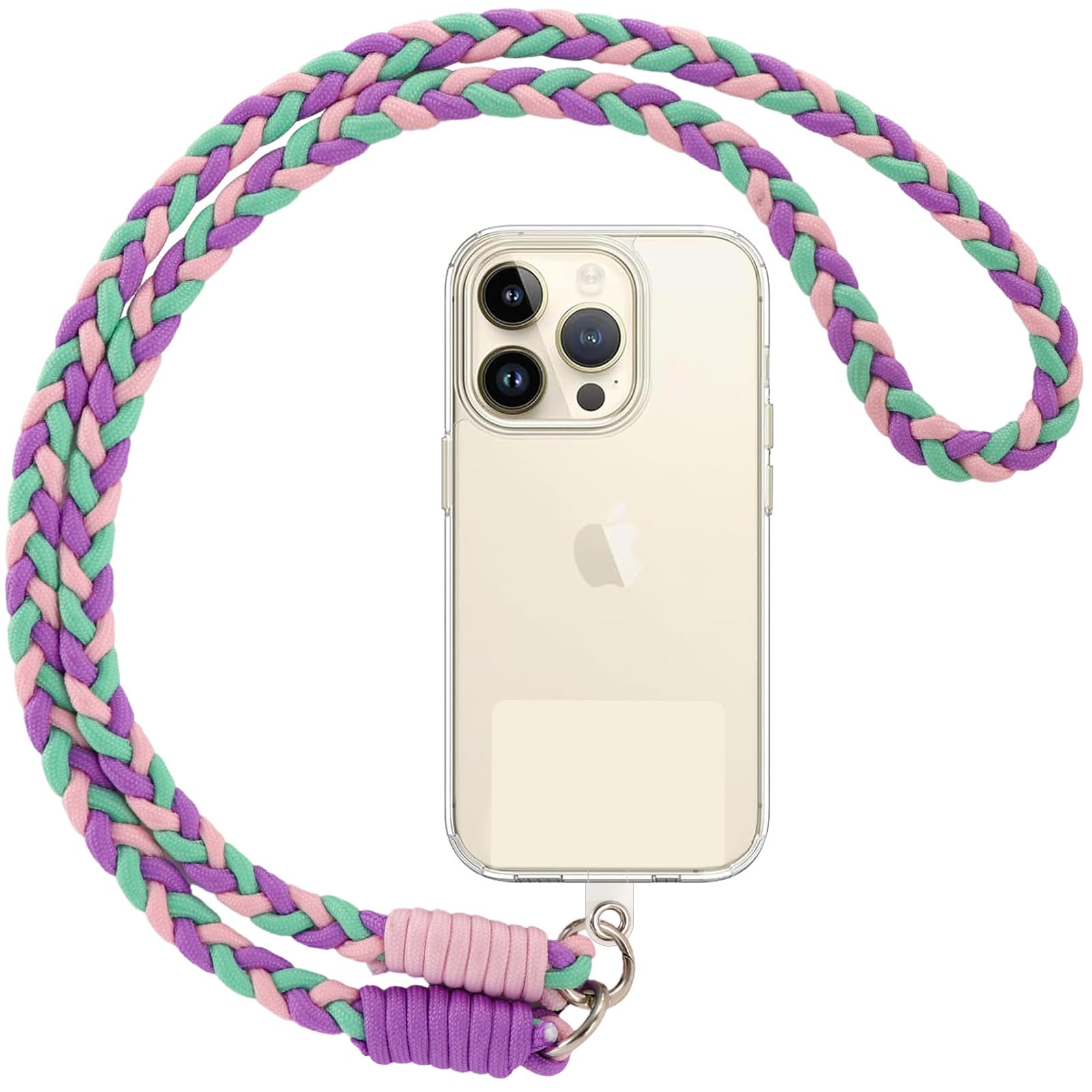 Handykette Universal zum Umhängen Handyband Kordel Kette für aus Nylon, Kompatibel mit jedem Handy und Smartphone,Phone Lanyard + 1 Stück Pad