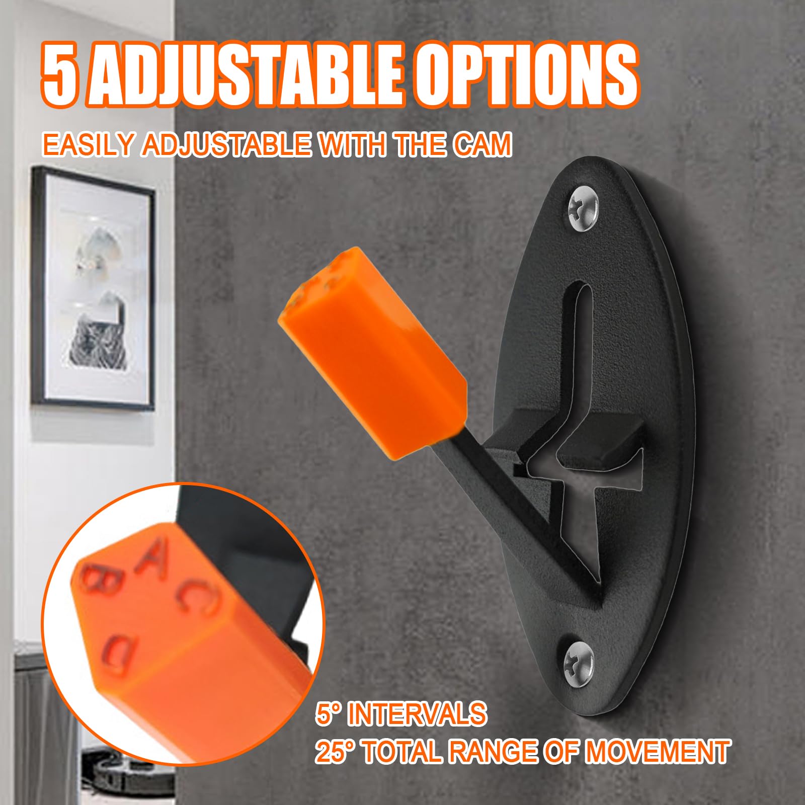 Yuqutum 10 Pack European Mount Skull Hanger, Metal Deer Skull Mount with 5 Adjustable Positions, Mount Skull Hanger for Hanging & Mounting Taxidermy Deer, Suitable for Indoor or Outdoor Use