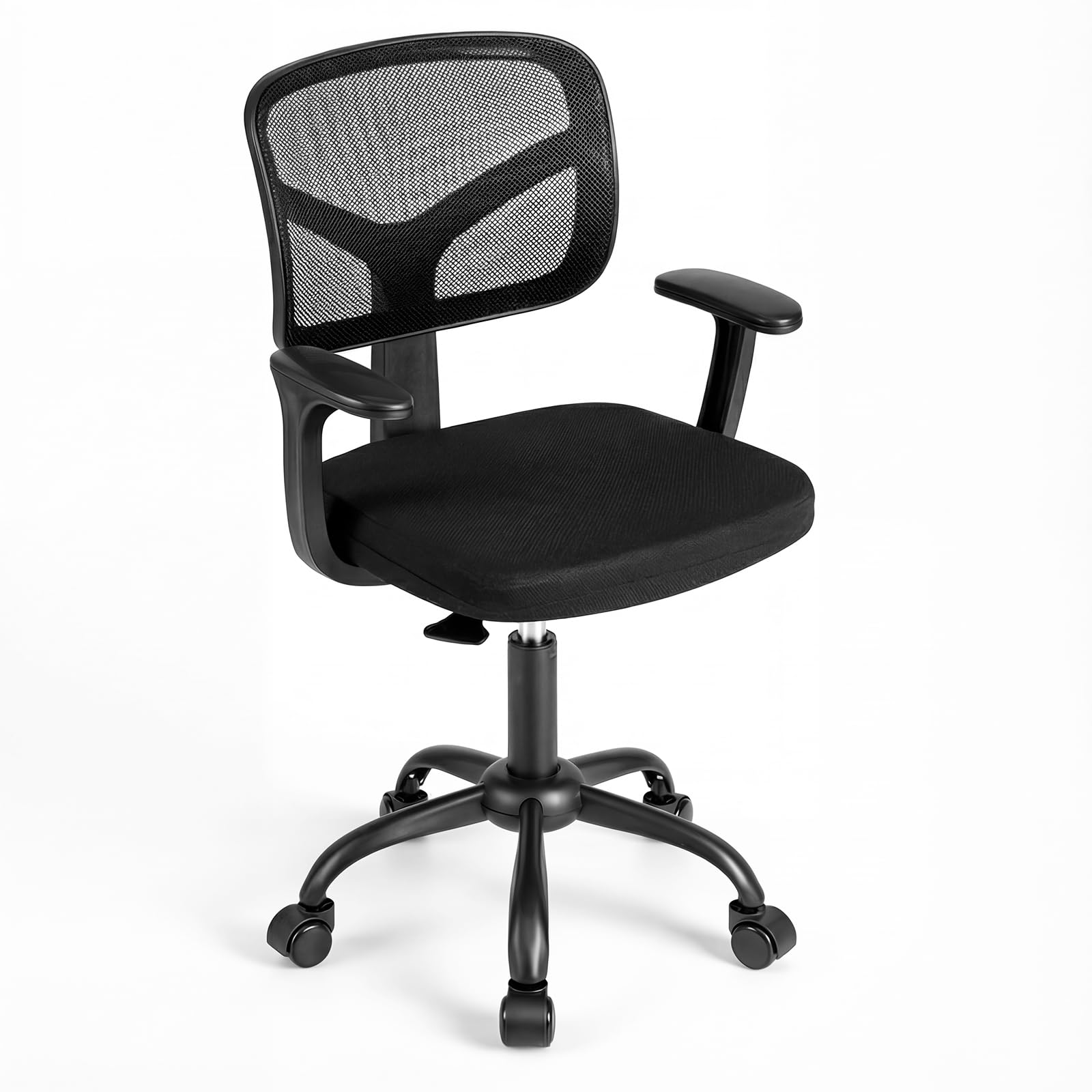 COSTWAY Kids Computer Desk Chair, Ergonomic Children Task Study Chairs with Lumbar Support, Adjustable and Swivel Mesh Chair for School Home Office (Black, 54 x 46 x 84-94cm, without Footrest)
