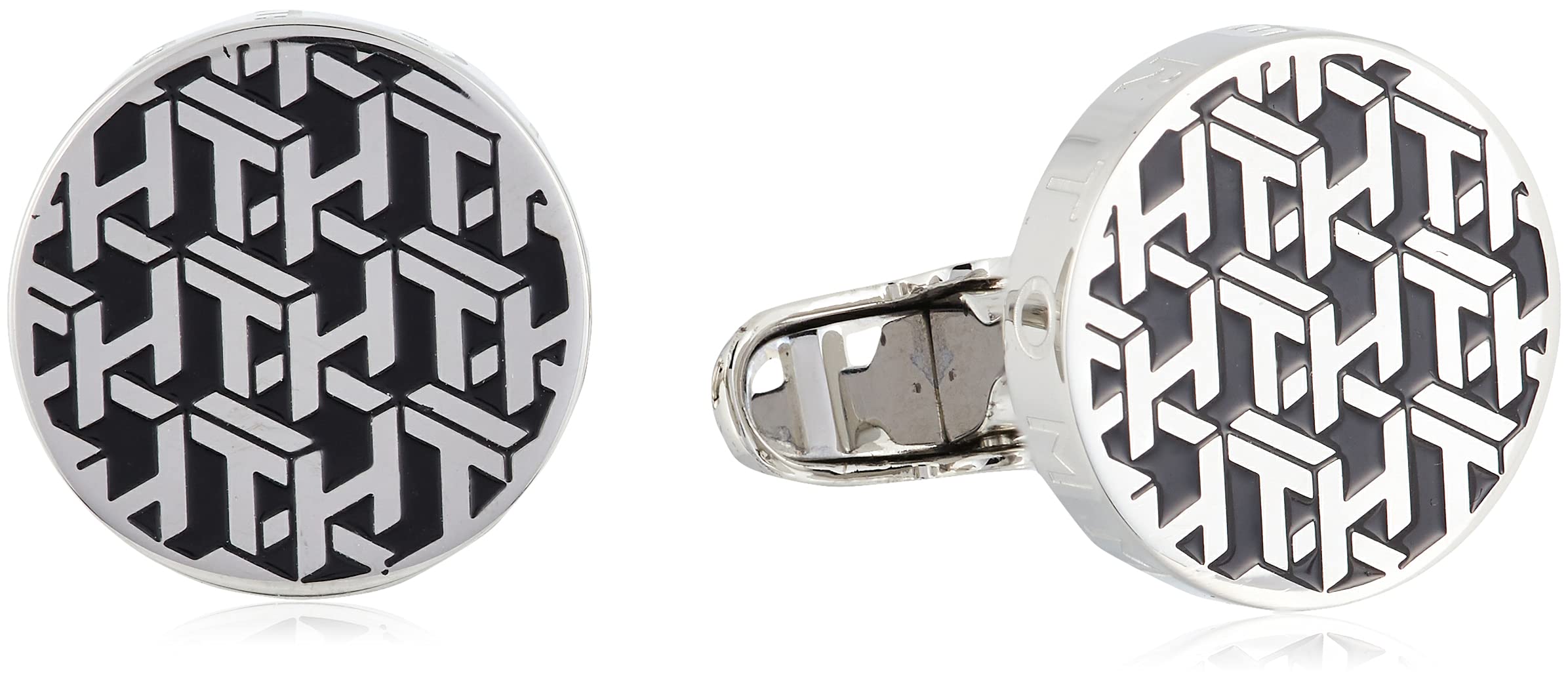 Men's Silver Metal Stainless Steel Cufflink - 2790216