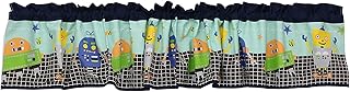 CribMATE 1 PC Robot Window Valance Blue Robot Window Treatment Valance Curtain Blue Gray Green Yellow Baby Gift Idea